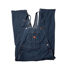 Big Ben By Wrangler Mens Denim Bib Overalls Dark Wash Made In USA 38x30 Workwear